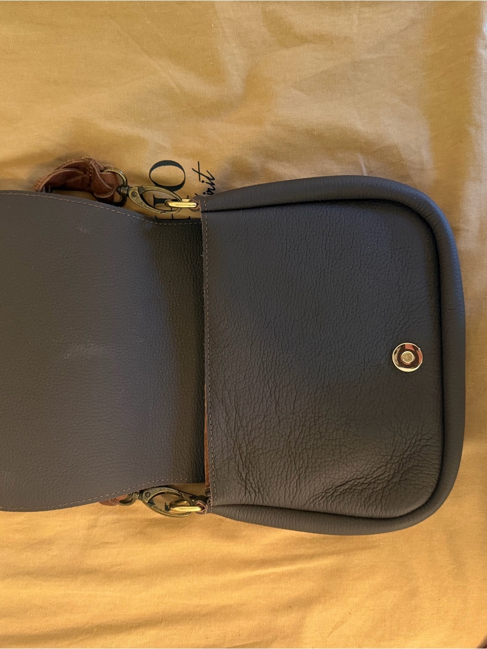 The Odyssey - Vintage BOHO Monogram Crossbody Bag in Brown - Picture 7 of 10